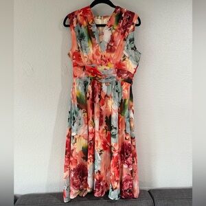 Unique Vintage floral a-line dress